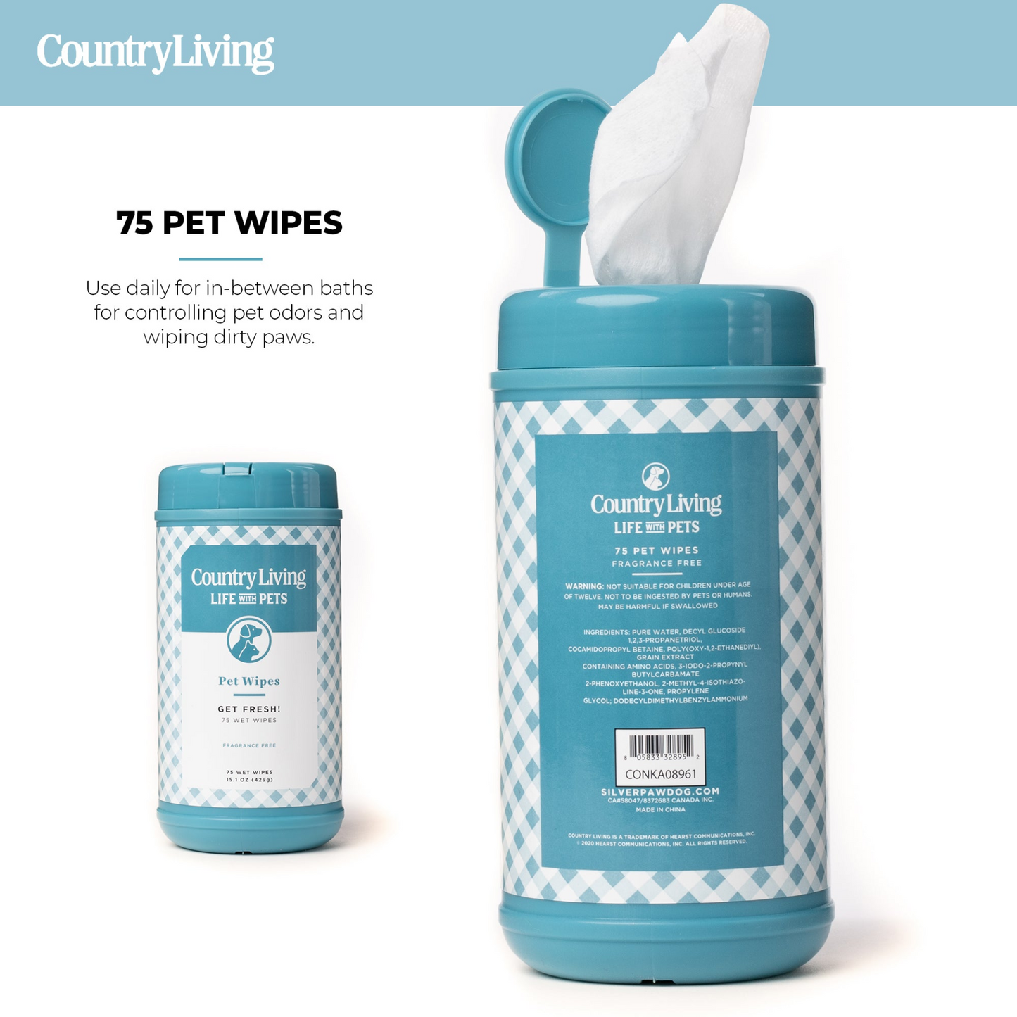 75 Fragrance Free Dog Wipes