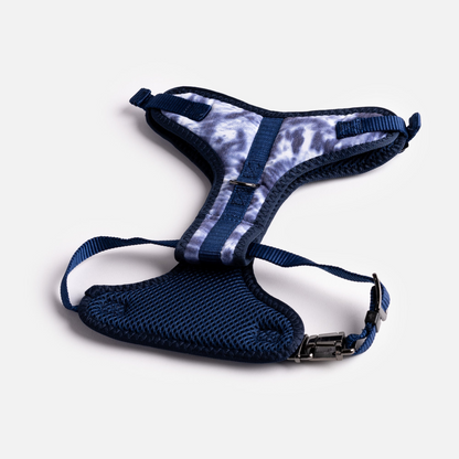 Poplin Dog Harness - Blue Tie Dye