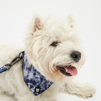 Poplin Dog Bandana Collar - Blue Tie Dye