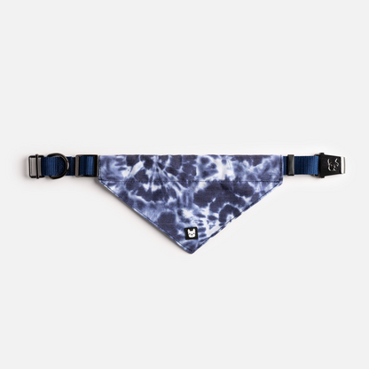 Poplin Dog Bandana Collar - Blue Tie Dye