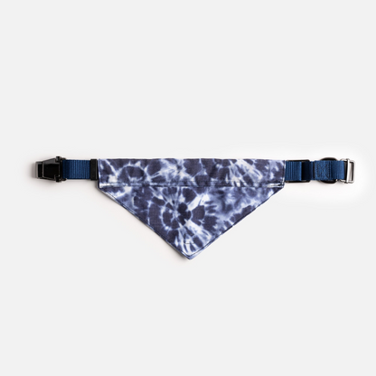 Poplin Dog Bandana Collar - Blue Tie Dye