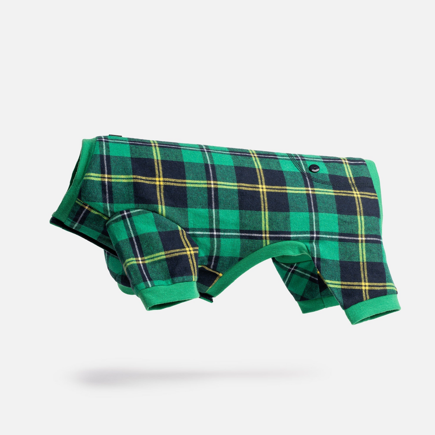 Pijama para perro a cuadros - Verde