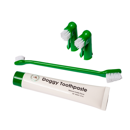 Dental Kit with Natural Dog Toothpaste - 4 piece