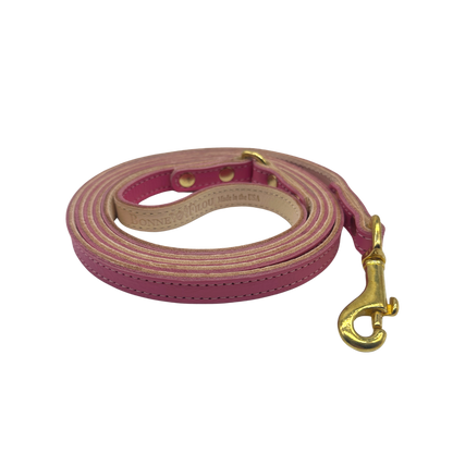 Bonne et Filou Plain Leather Dog Leashes