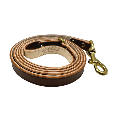 Bonne et Filou Plain Leather Dog Leashes