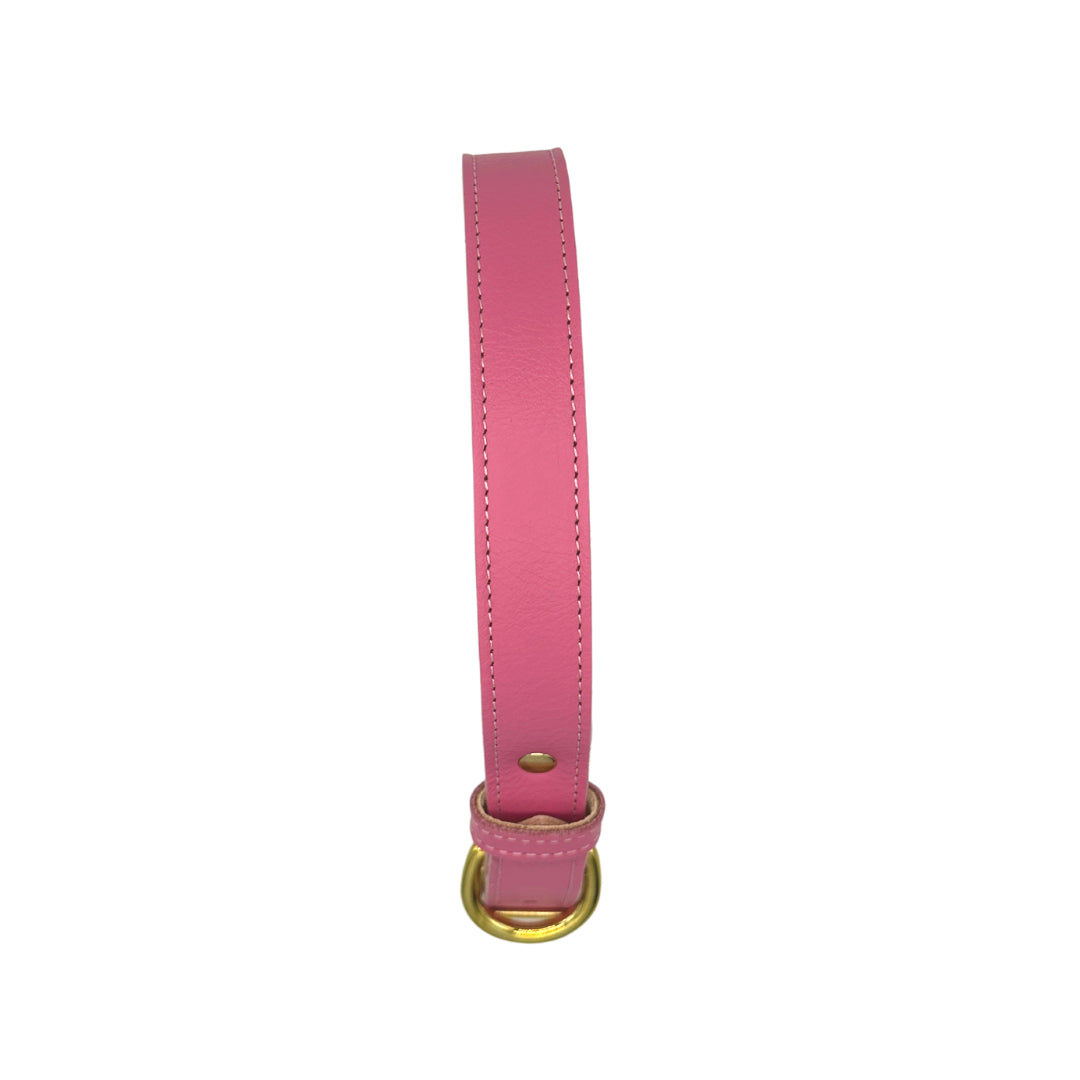 Bonne et Filou Plain Leather Dog Collar