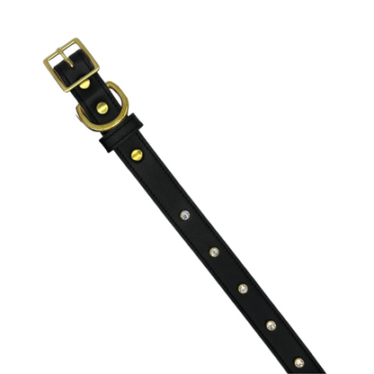 Bonne et Filou Plain Leather Dog Collar