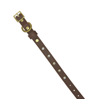 Bonne et Filou Plain Leather Dog Collar