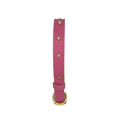 Bonne et Filou Plain Leather Dog Collar