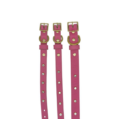 Bonne et Filou Plain Leather Dog Collar