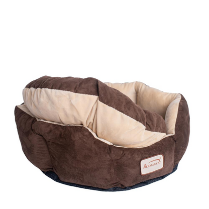 Armarkat Beige & Mocha Pet Bed for Extra Small Dogs - Soft Polyfill Cushion