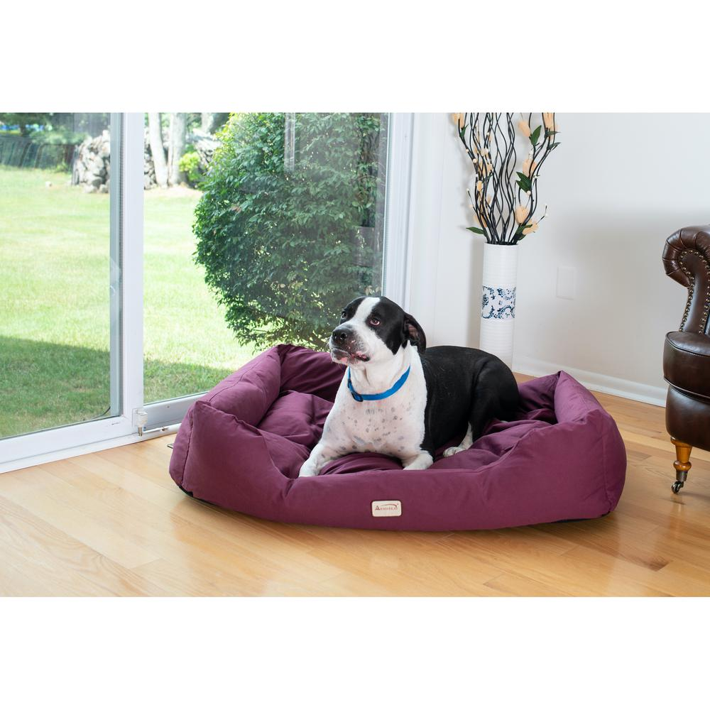 Armarkat Extra Large Burgundy Bolstered Pet Bed