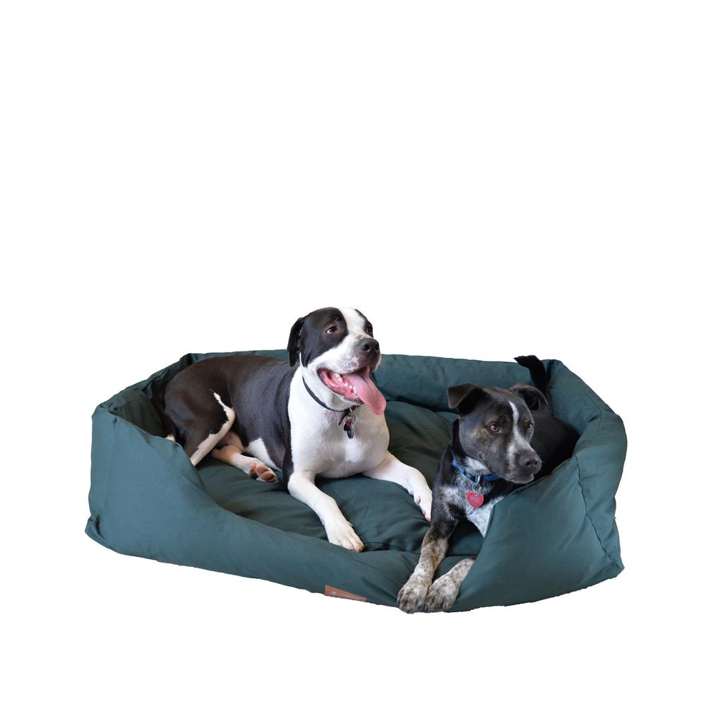 Armarkat Extra Large Bolstered Pet Bed in Laurel Green