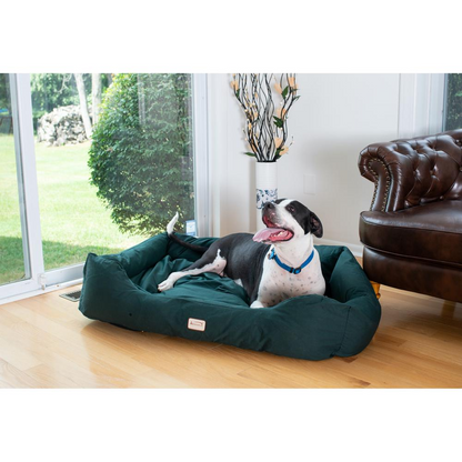 Armarkat Extra Large Bolstered Pet Bed in Laurel Green