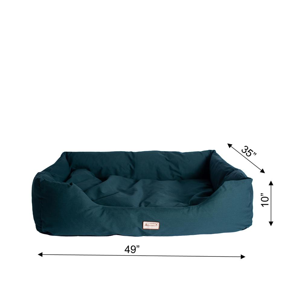 Armarkat Extra Large Bolstered Pet Bed in Laurel Green