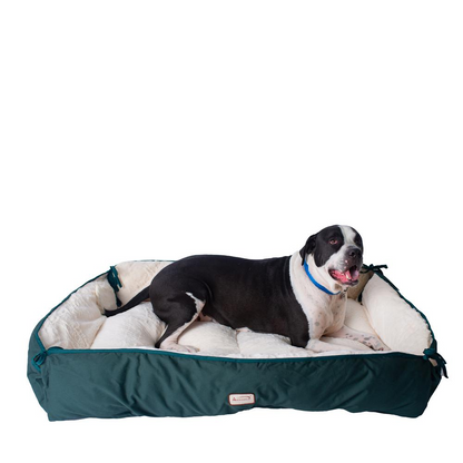 Cama y tapete extra grande para mascotas Armarkat en verde y marfil - Modelo D04HML/MB-X