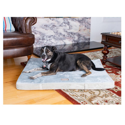 Armarkat Large Orthopedic Pet Bed Mat in Gray & Sage Green - Model with Memory Foam for Dogs