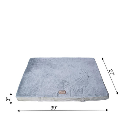 Armarkat Large Orthopedic Pet Bed Mat in Gray & Sage Green - Model with Memory Foam for Dogs