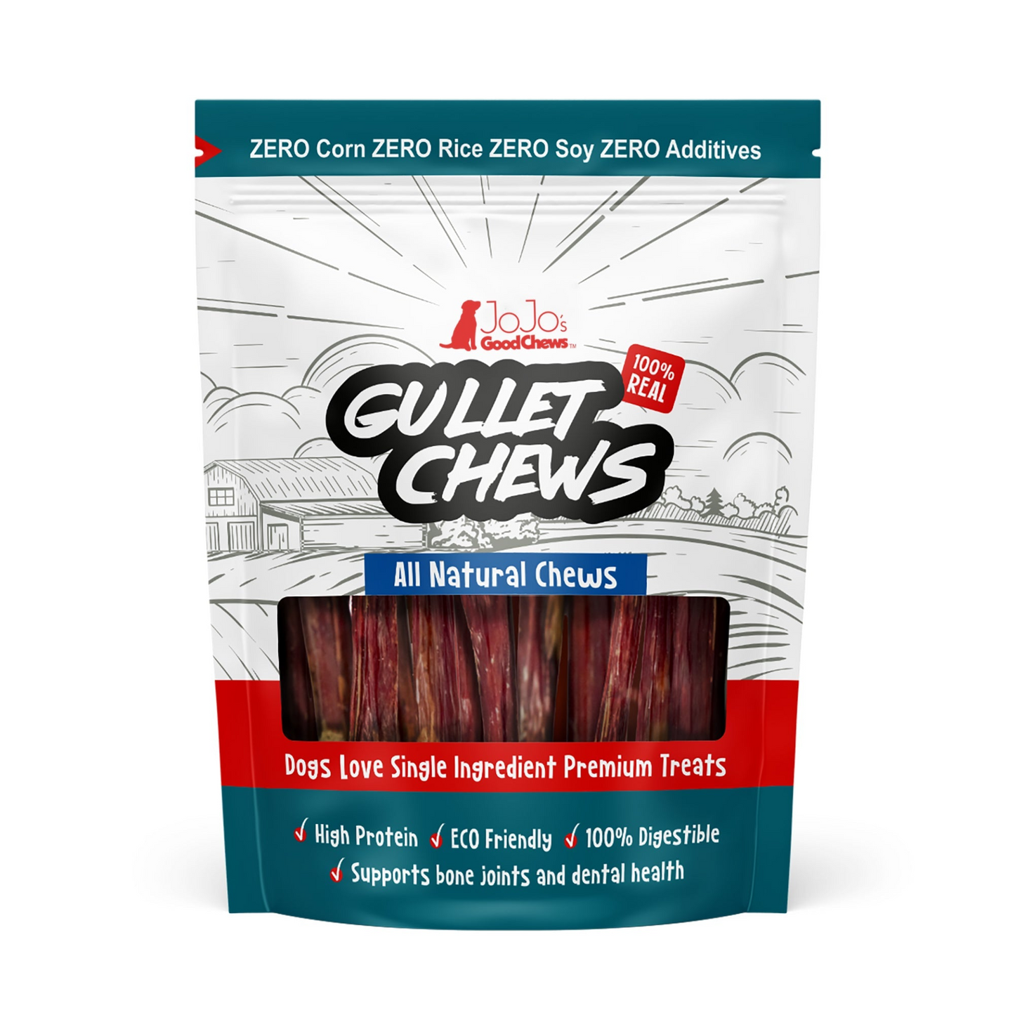 All-Natural Gullet Stick Dog Treats - 6" (5-Pack)