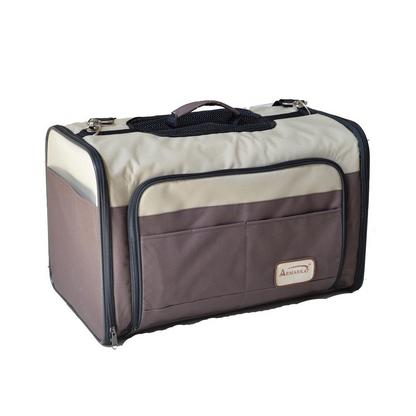 Armarkat Pet Carrier in Beige & Chocolate