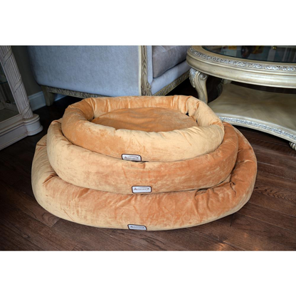 Armarkat Large Bolstered Pet Bed and Mat in Earth Brown