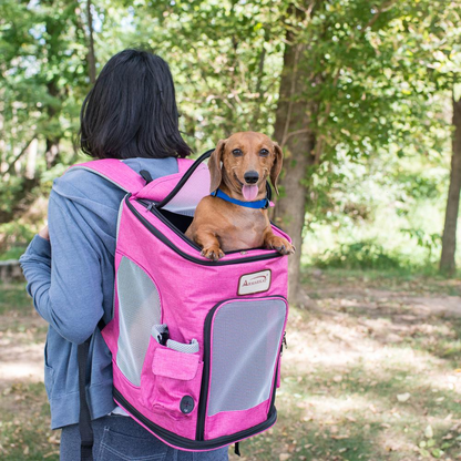 Armarkat Pawfect Pets Backpack Pet Carrier - Pink and Gray Combo