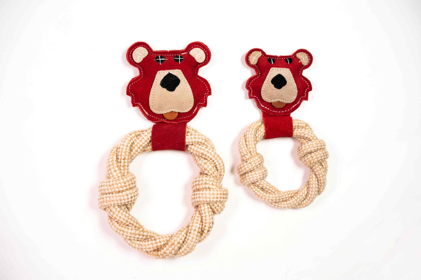 Bear & Rope Natural Dog Toy: Soft and Durable Interactive Playtime