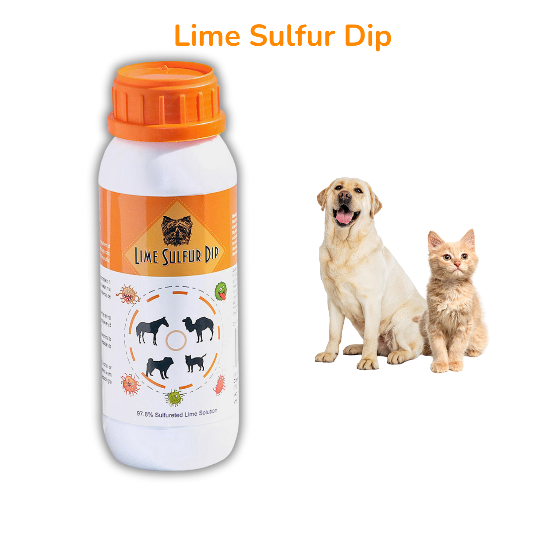 Complete Skin Health Solution for Pets: Lime Sulfur Dip & Antiparasitic Shampoo Combo