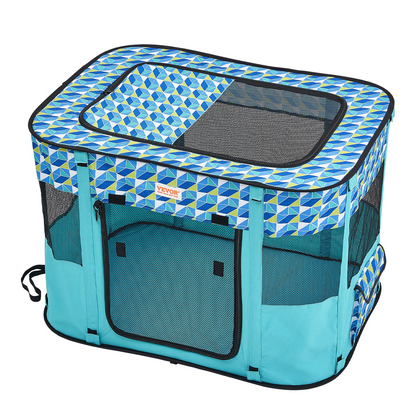 VEVOR 32" Portable Pet Playpen - Small Waterproof Dog & Cat Kennel, Indoor/Outdoor, Rectangle