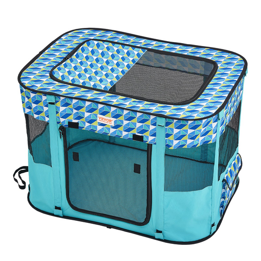 Portable Waterproof Pet Playpen – Rectangle, Indoor/Outdoor - 32" | VEVOR