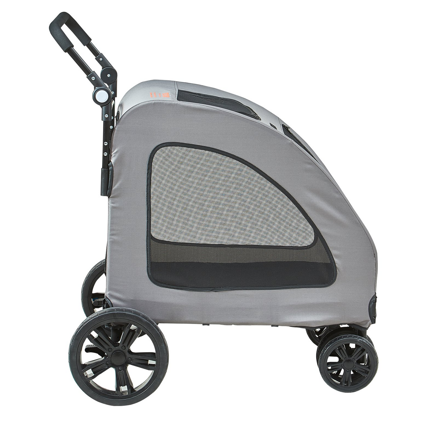 VEVOR 4-Wheel Dog Stroller, 160 lbs Capacity, Adjustable, Breathable Mesh, Dark Grey