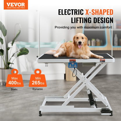 VEVOR 50" Electric Pet Grooming Table, Adjustable for Large Dogs, 400LBS Max