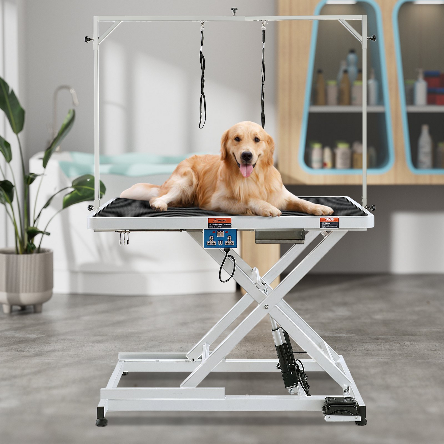 VEVOR 50" Electric Pet Grooming Table, Adjustable for Large Dogs, 400LBS Max