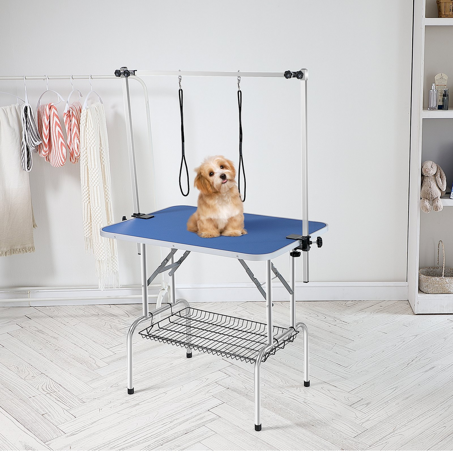 VEVOR 36"x24" Pet Grooming Table, Dual Arms, Foldable, 330lbs Capacity