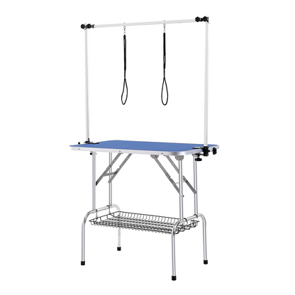 VEVOR 36"x24" Pet Grooming Table, Dual Arms, Foldable, 330lbs Capacity