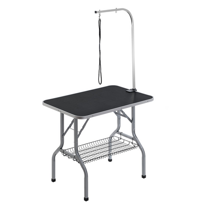 VEVOR 36"x24" Pet Grooming Table with Arm, Foldable, 330lbs Capacity