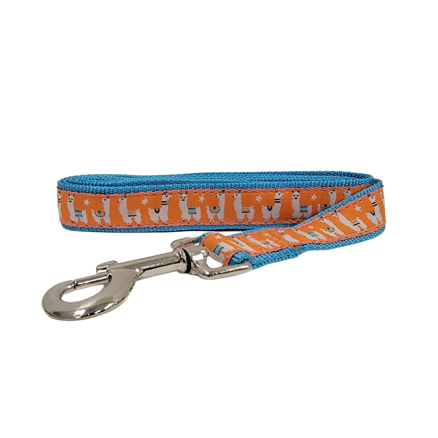 Stylish Nylon Dog Leash with Embroidered Llama Design (6ft)