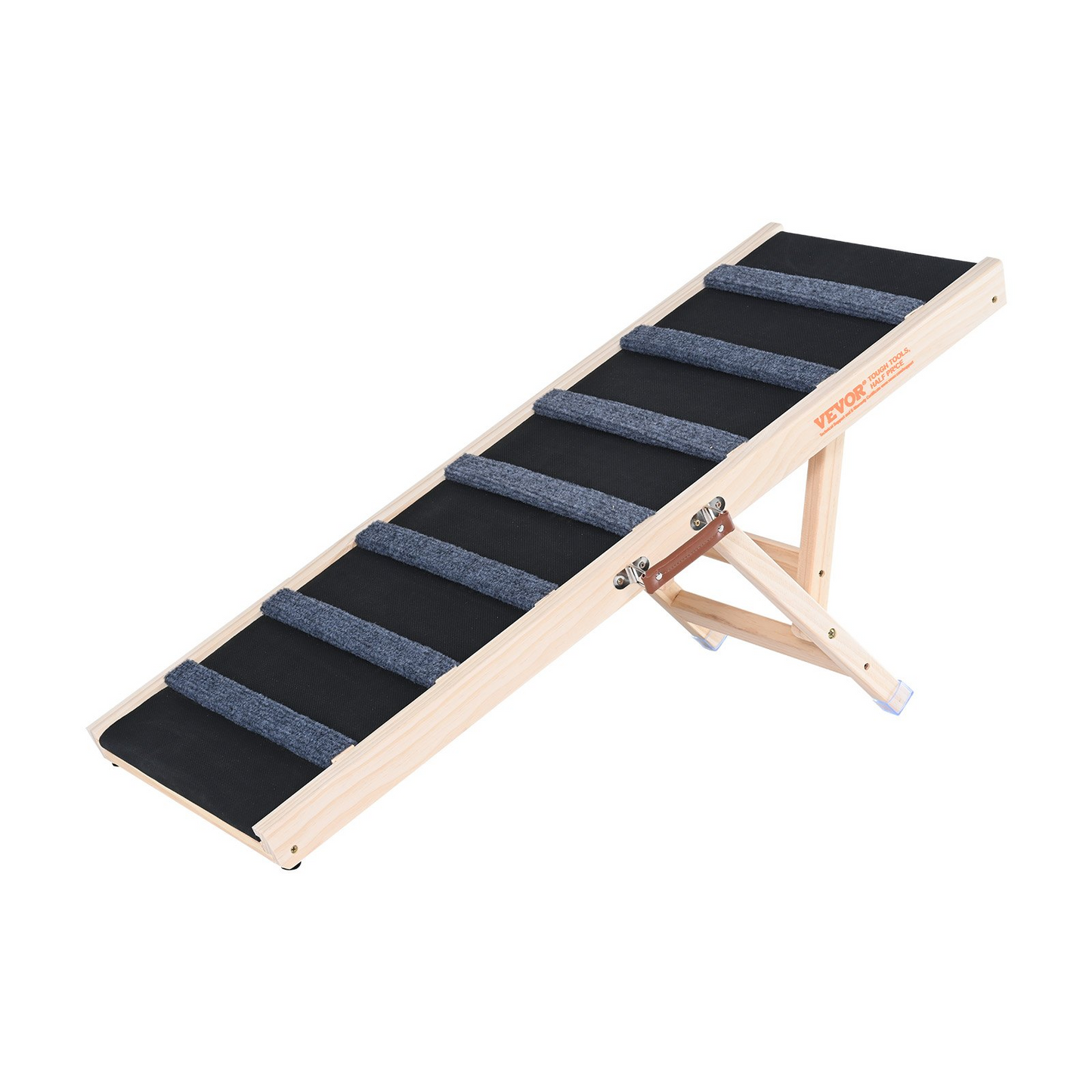 VEVOR Folding Dog Ramp, 39.3" Adjustable Wooden Pet Ramp for Bed, Sofa, Car