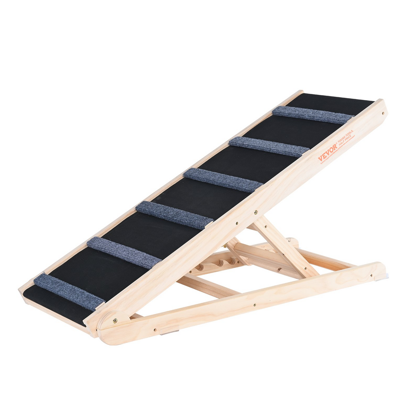 VEVOR Adjustable Folding Dog Ramp, 41.3" Wooden Pet Ramp for Bed, Sofa & Car