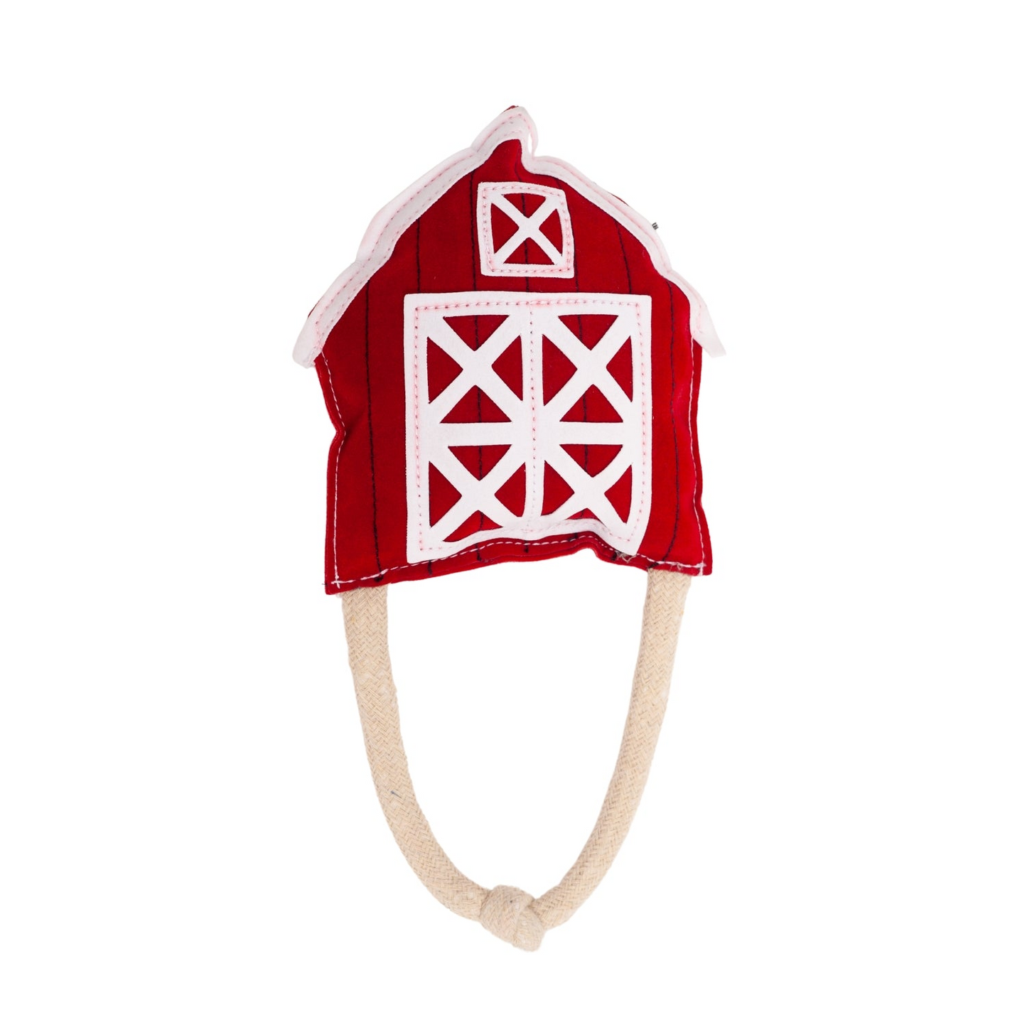 Vegan Leather Red Barn Eco-Friendly Dog Chew Toy