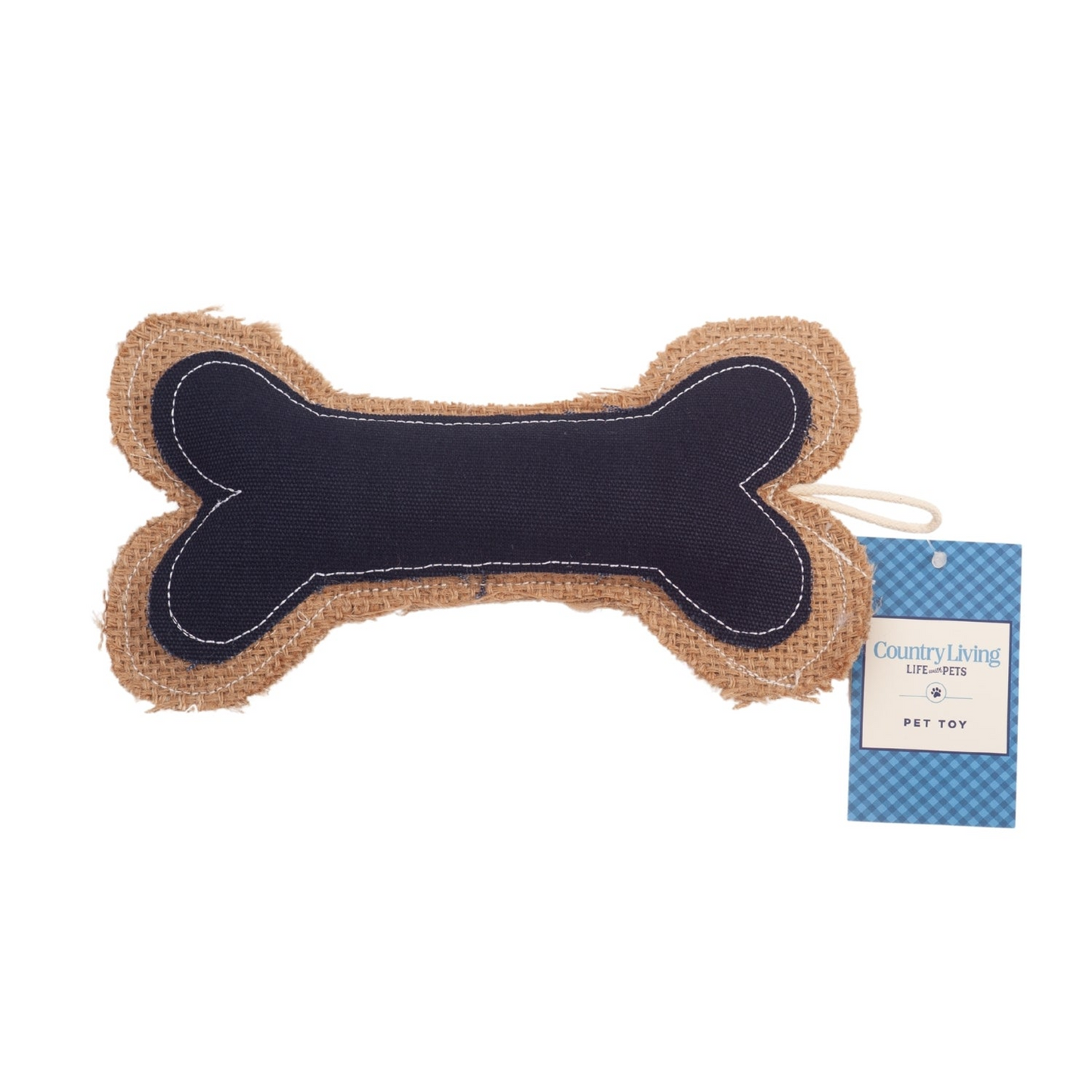 Eco-Friendly Jean Leather-Jute Bone Pillow Dog Chew Toy