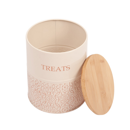 Dog Treat Canister Set - White Swan (2-Pack)