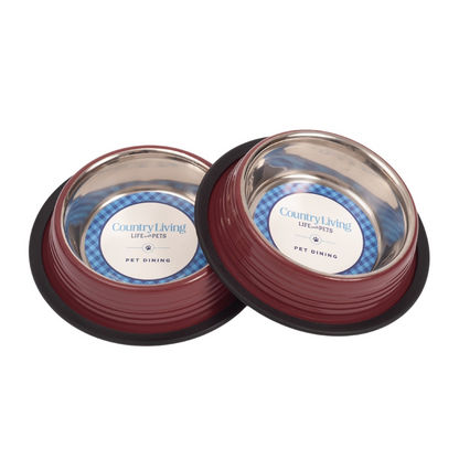 Cuencos para perros no tóxicos de acero inoxidable - Merlot Red