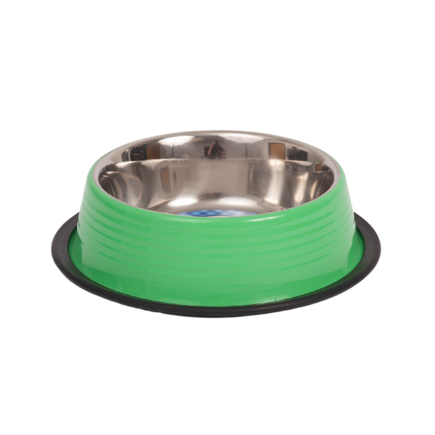 Ribbed No Tip Non Skid Colored Stainless Steel Bowl - Irish Green