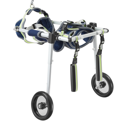 VEVOR XS Dog Wheelchair, 2-Wheel, Adjustable, Lightweight for Back Legs