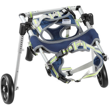 VEVOR XS Dog Wheelchair, 2-Wheel, Adjustable, Lightweight for Back Legs