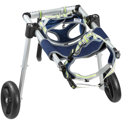 VEVOR Medium Dog Wheelchair, 2-Wheel, Adjustable, Lightweight for Back Legs