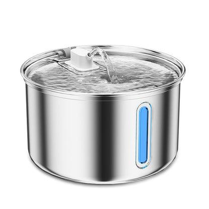 Vividorama 3.2L Stainless Steel Cat Water Fountain – Ultra-Quiet Automatic Faucet Dispenser with Water Level Window