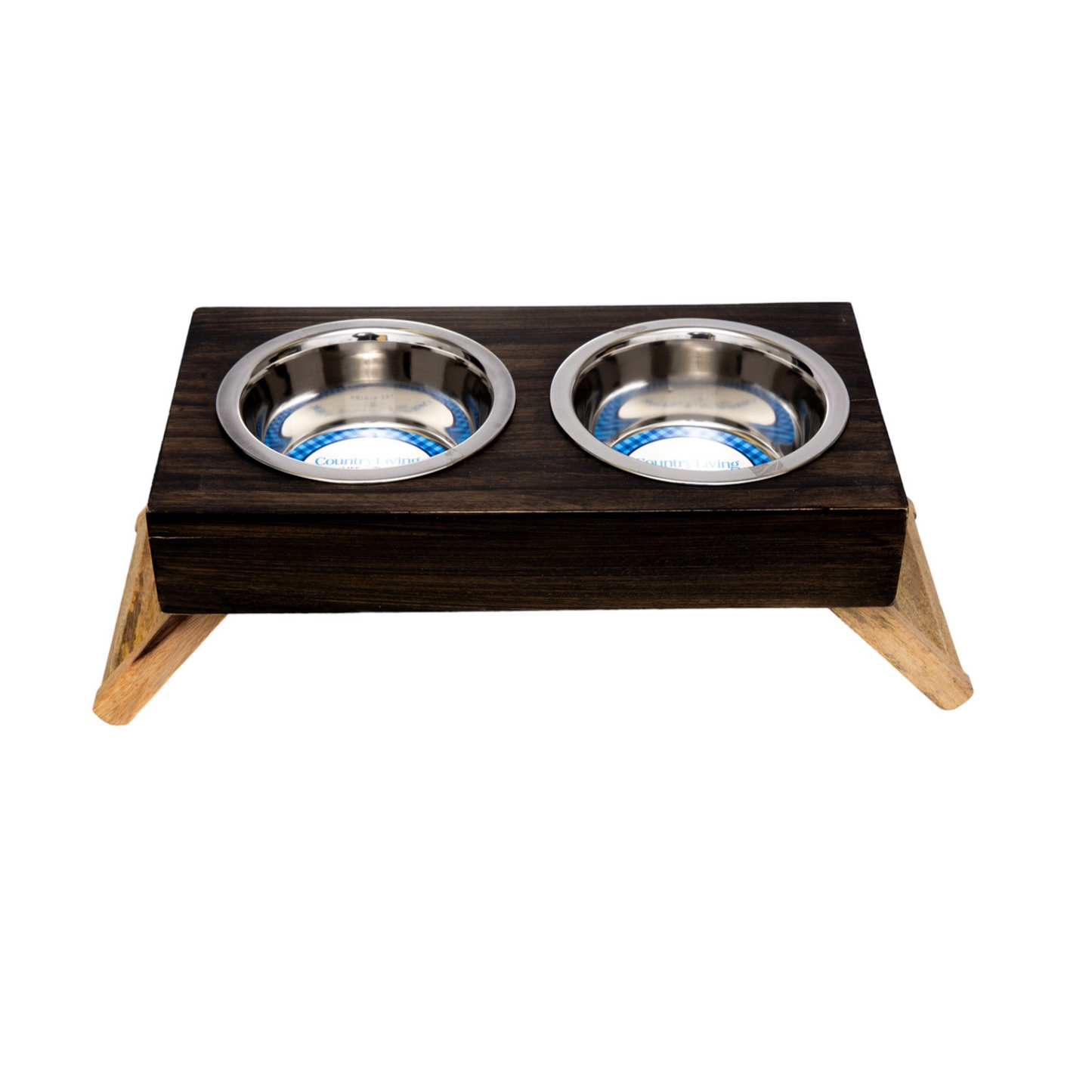 Eco-Friendly Elevated Dog Wood Feeder (Brown)