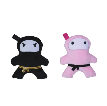 Combo de juguete para perros de peluche arrugado y chirriante Ninja Love